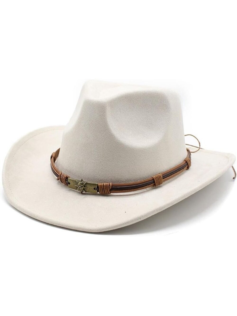 Mens Brown Buckle Outdoor Suede Western Rodeo Cowgirl Cowboy Hat